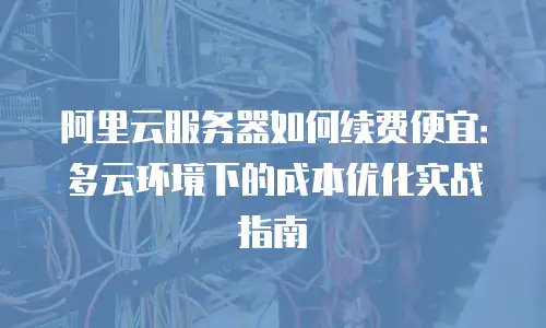 阿里云服务器如何续费便宜：多云环境下的成本优化实战指南