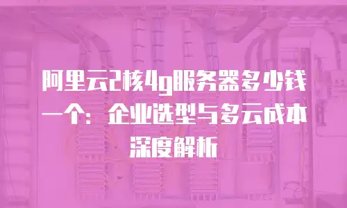 阿里云2核4g服务器多少钱一个：企业选型与多云成本深度解析