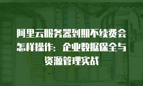 阿里云服务器到期不续费会怎样操作：企业数据保全与资源管理实战