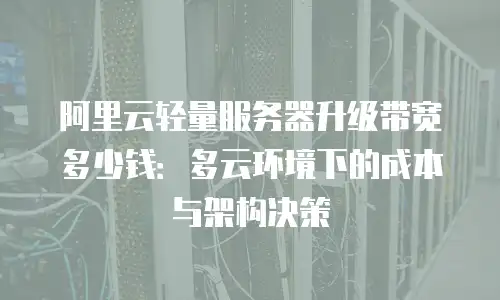 阿里云轻量服务器升级带宽多少钱：多云环境下的成本与架构决策