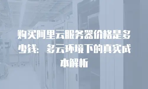 购买阿里云服务器价格是多少钱：多云环境下的真实成本解析