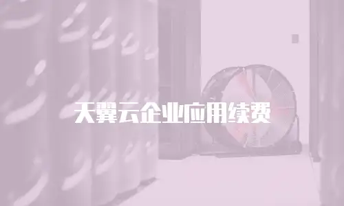 天翼云企业应用续费