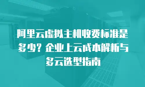 阿里云虚拟主机收费标准是多少？企业上云成本解析与多云选型指南