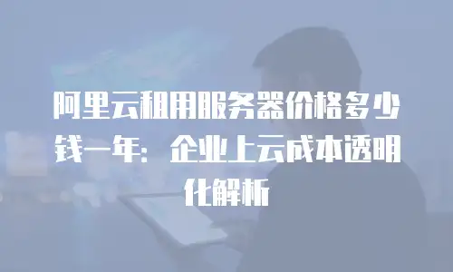阿里云租用服务器价格多少钱一年：企业上云成本透明化解析