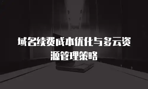 域名续费成本优化与多云资源管理策略