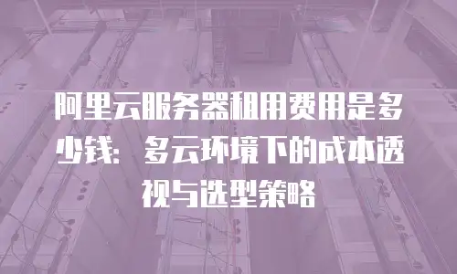 阿里云服务器租用费用是多少钱：多云环境下的成本透视与选型策略