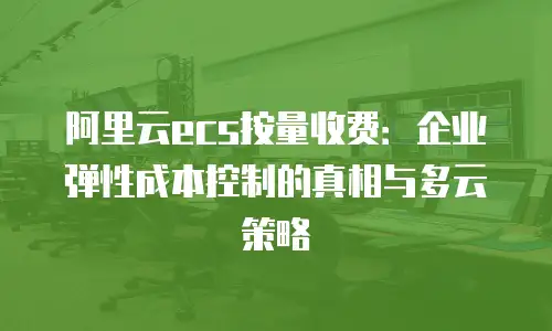 阿里云ecs按量收费：企业弹性成本控制的真相与多云策略