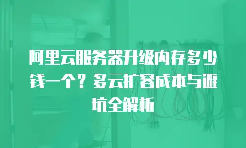 阿里云服务器升级内存多少钱一个？多云扩容成本与避坑全解析