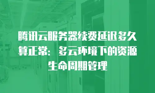 腾讯云服务器续费延迟多久算正常：多云环境下的资源生命周期管理
