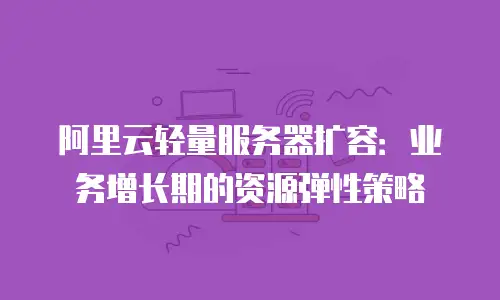 阿里云轻量服务器扩容：业务增长期的资源弹性策略