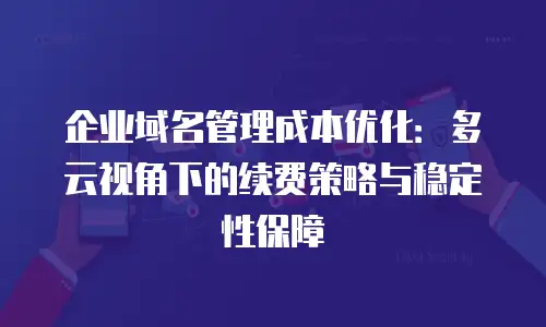 企业域名管理成本优化：多云视角下的续费策略与稳定性保障