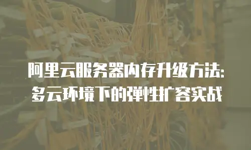 阿里云服务器内存升级方法：多云环境下的弹性扩容实战