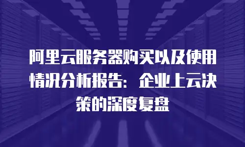 阿里云服务器购买以及使用情况分析报告：企业上云决策的深度复盘