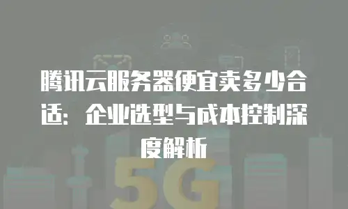 腾讯云服务器便宜卖多少合适：企业选型与成本控制深度解析