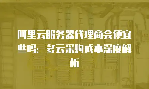阿里云服务器代理商会便宜些吗：多云采购成本深度解析