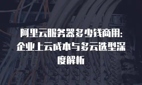 阿里云服务器多少钱商用：企业上云成本与多云选型深度解析
