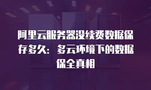 阿里云服务器没续费数据保存多久：多云环境下的数据保全真相