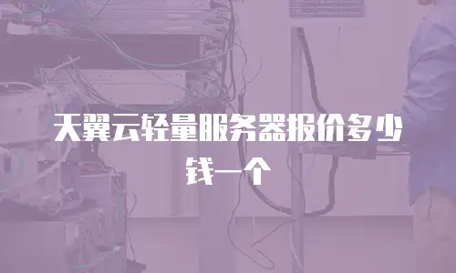 天翼云轻量服务器报价多少钱一个