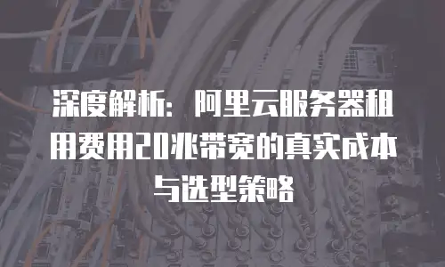 深度解析：阿里云服务器租用费用20兆带宽的真实成本与选型策略