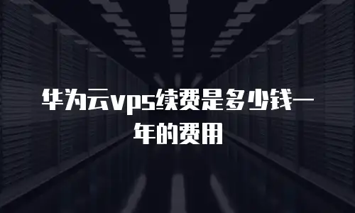 华为云vps续费是多少钱一年的费用