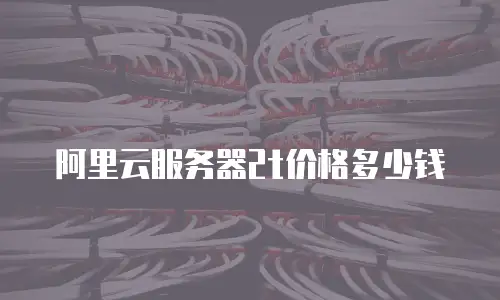 阿里云服务器2t价格多少钱
