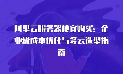 阿里云服务器便宜购买：企业级成本优化与多云选型指南