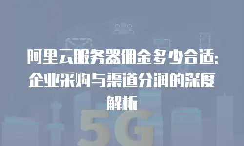 阿里云服务器佣金多少合适：企业采购与渠道分润的深度解析