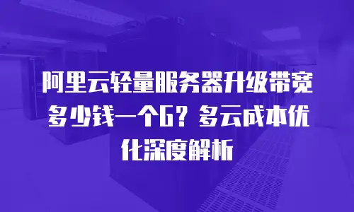 阿里云轻量服务器升级带宽多少钱一个G？多云成本优化深度解析