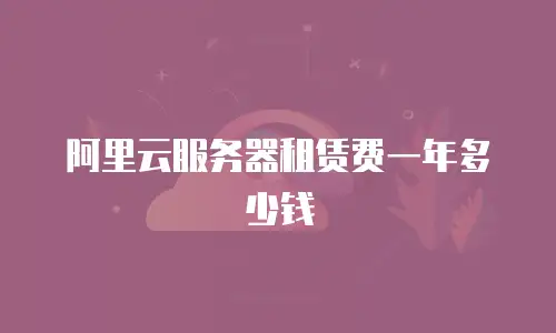 阿里云服务器租赁费一年多少钱