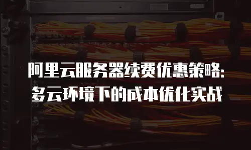 阿里云服务器续费优惠策略：多云环境下的成本优化实战