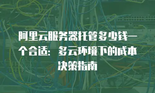 阿里云服务器托管多少钱一个合适：多云环境下的成本决策指南