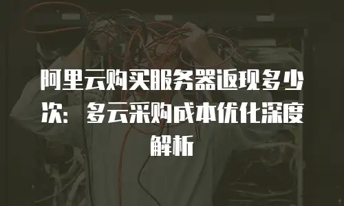 阿里云购买服务器返现多少次：多云采购成本优化深度解析