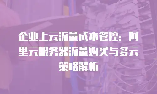 企业上云流量成本管控：阿里云服务器流量购买与多云策略解析