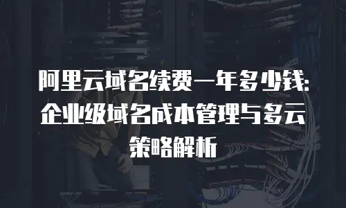 阿里云域名续费一年多少钱：企业级域名成本管理与多云策略解析