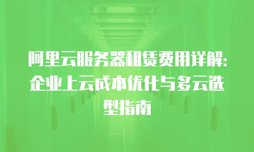 阿里云服务器租赁费用详解：企业上云成本优化与多云选型指南
