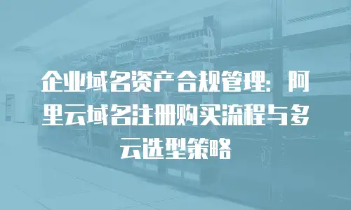 企业域名资产合规管理：阿里云域名注册购买流程与多云选型策略