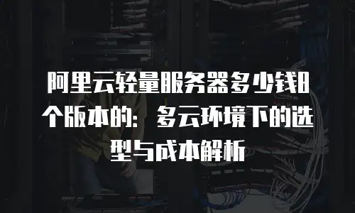 阿里云轻量服务器多少钱8个版本的：多云环境下的选型与成本解析