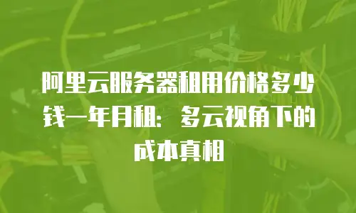 阿里云服务器租用价格多少钱一年月租：多云视角下的成本真相