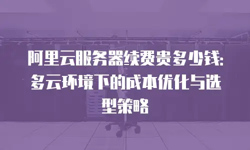 阿里云服务器续费贵多少钱：多云环境下的成本优化与选型策略