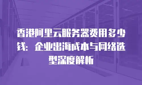 香港阿里云服务器费用多少钱：企业出海成本与网络选型深度解析