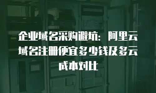 企业域名采购避坑：阿里云域名注册便宜多少钱及多云成本对比