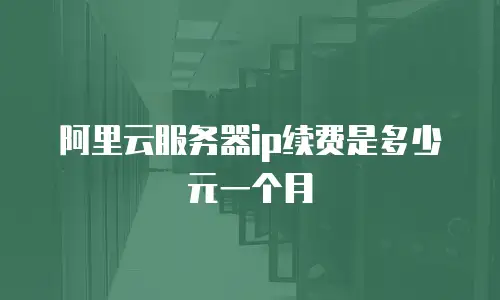 阿里云服务器ip续费是多少元一个月