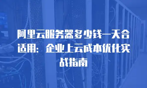 阿里云服务器多少钱一天合适用：企业上云成本优化实战指南