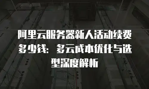 阿里云服务器新人活动续费多少钱：多云成本优化与选型深度解析