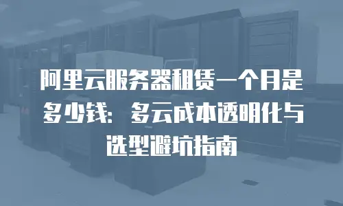 阿里云服务器租赁一个月是多少钱：多云成本透明化与选型避坑指南