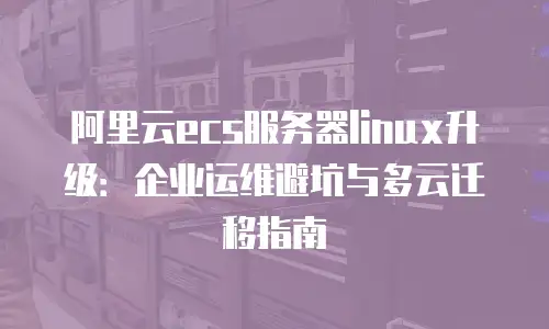 阿里云ecs服务器linux升级：企业运维避坑与多云迁移指南