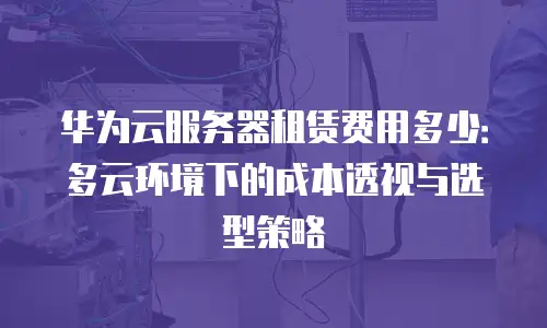 华为云服务器租赁费用多少：多云环境下的成本透视与选型策略