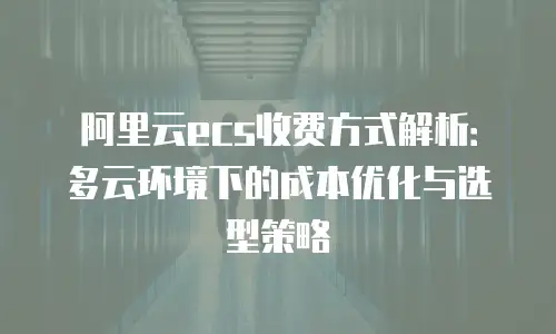 阿里云ecs收费方式解析：多云环境下的成本优化与选型策略