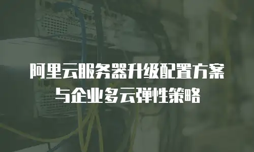 阿里云服务器升级配置方案与企业多云弹性策略