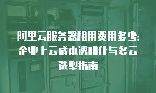 阿里云服务器租用费用多少：企业上云成本透明化与多云选型指南